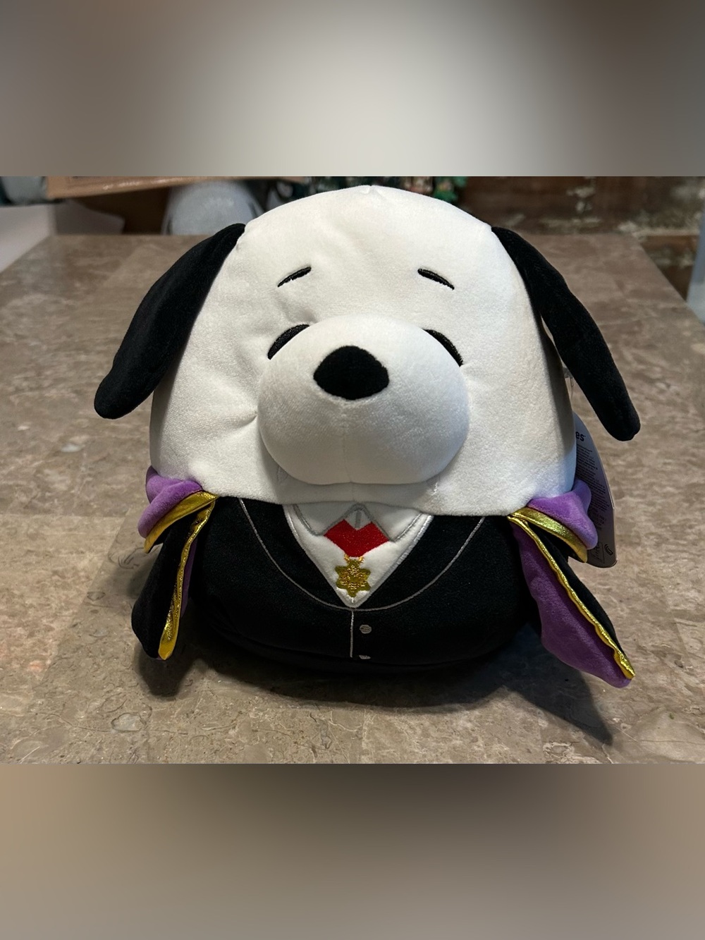 "Squishmallows Peanuts Halloween Vampire Snoopy 8" Plush NWT"